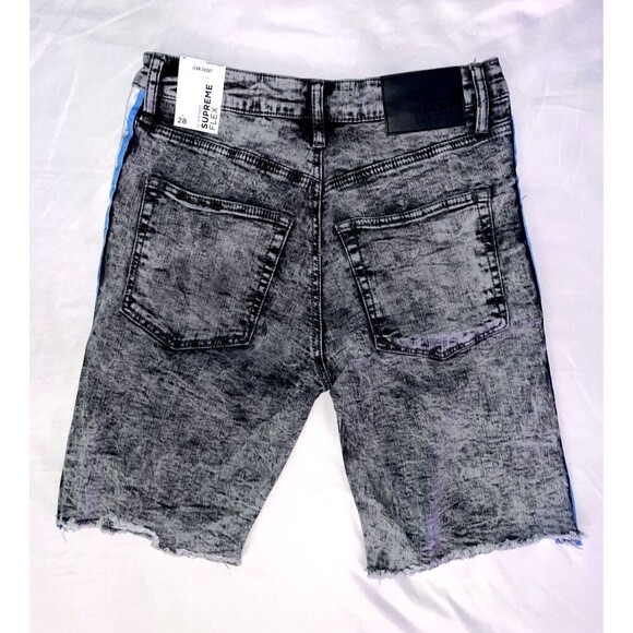Rue 21 Supreme Flex Jean At The Knee Shorts Size 28 Gray Distressed - Picture 2 of 8